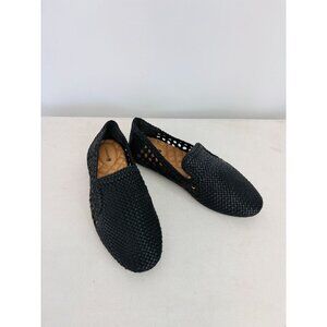 Birdies Starling Black Woven Leather Loafers Flats Women's Sz 7.5